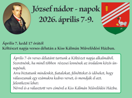 József Nádor Napok - április 7-e és április 9-e között! 1. rész.